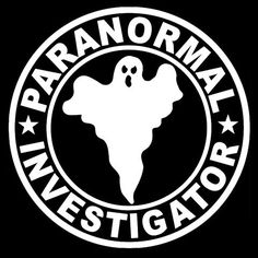 A ghost in a circle that says paranormal investigator 