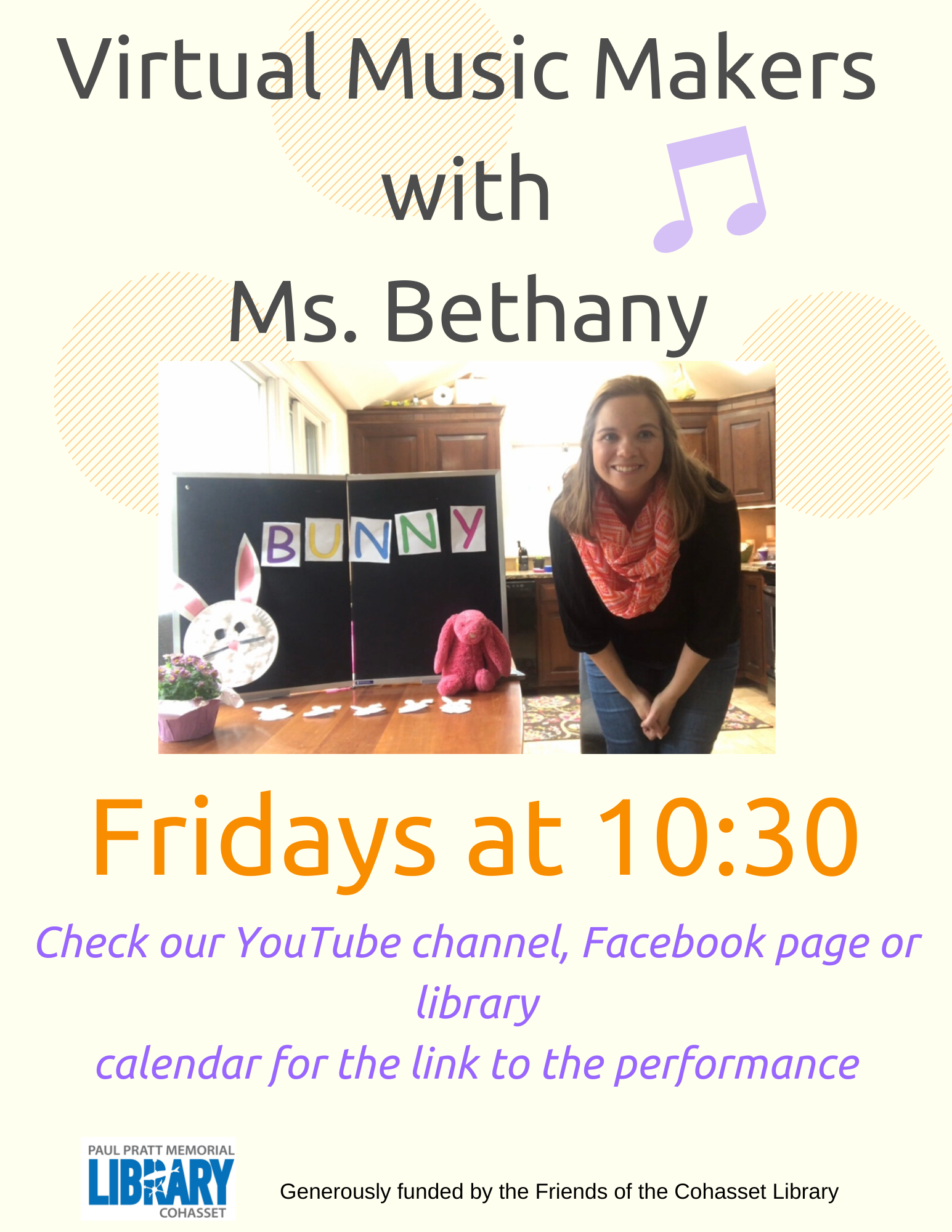 Virtual Music Makers with photo of Ms. Bethany