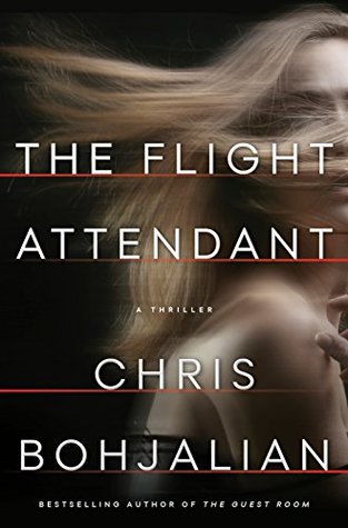 Book cover of The Flight Attendant, a blond haired woman in motion.