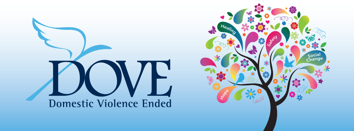 logo for DOVE (DOmestic Violence Ended)