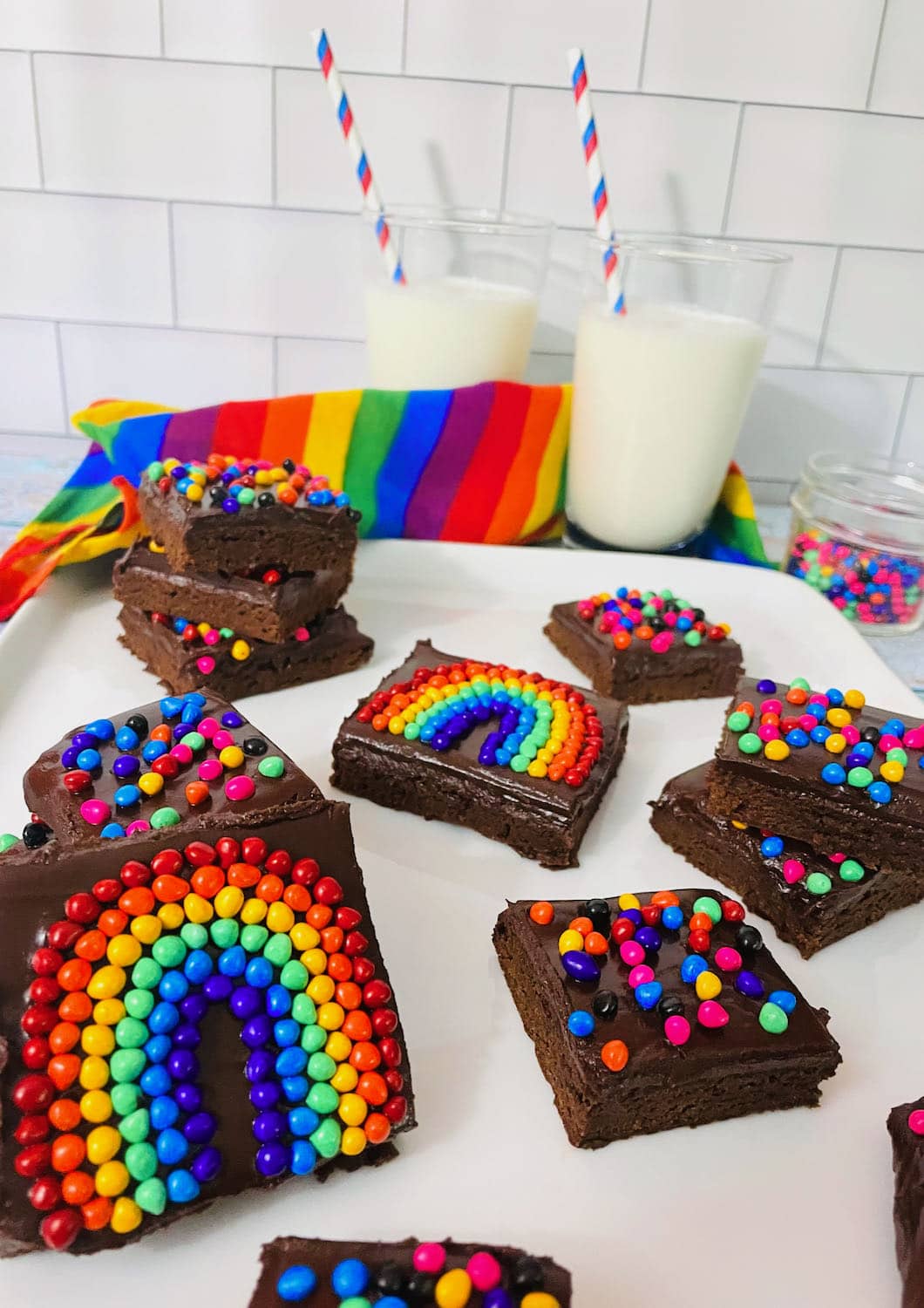 rainbow brownies