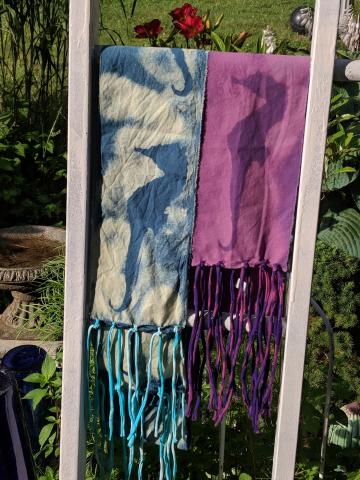 Handpainted scarves