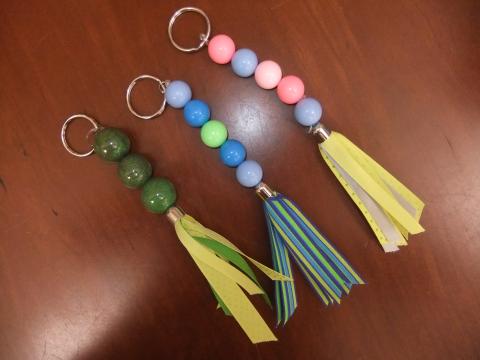 Chunky bead key chains