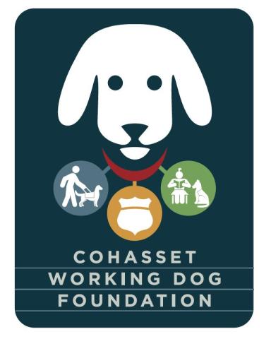 Picture of a dog and Cohasset Working Dog Foundation