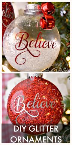 glitter ornaments