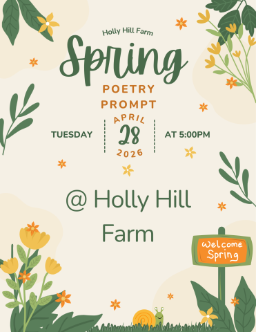 Poetry reading at Holly Hill Farm