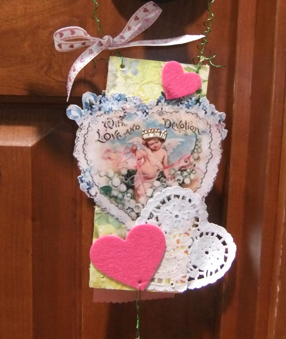 Valentine themed door hanger