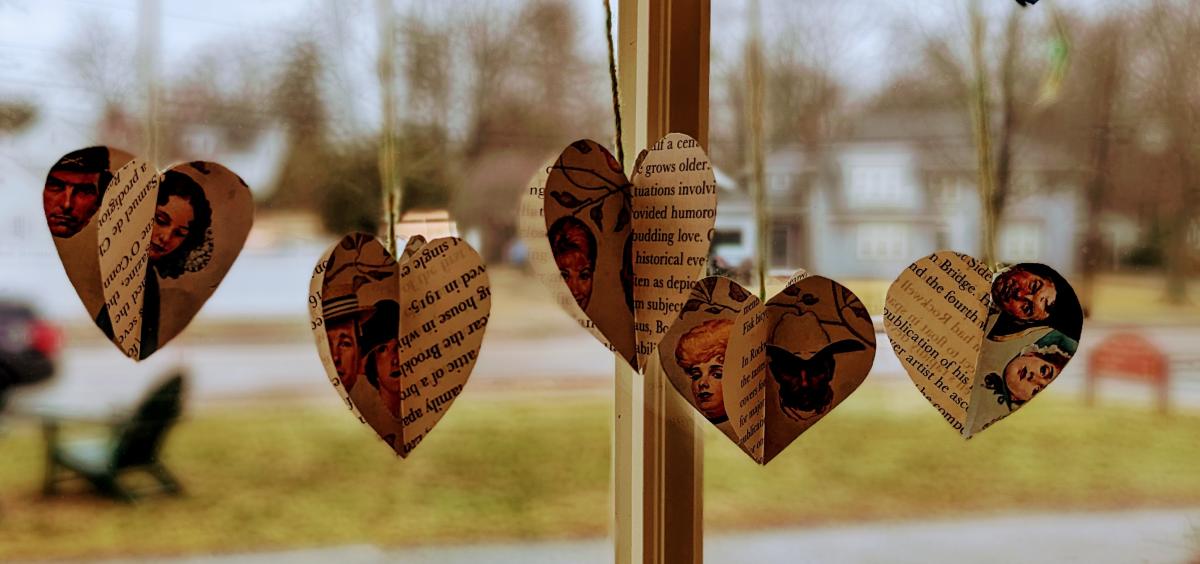 Paper heart garland